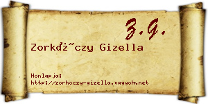 Zorkóczy Gizella névjegykártya