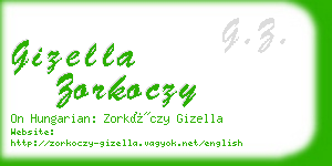 gizella zorkoczy business card